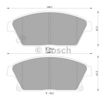 BOSCH 0986AB3131 Комплект гальмівних колодок, дискове гальмо