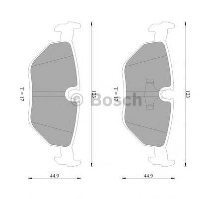 BOSCH 0986AB4430 Комплект гальмівних колодок, дискове гальмо