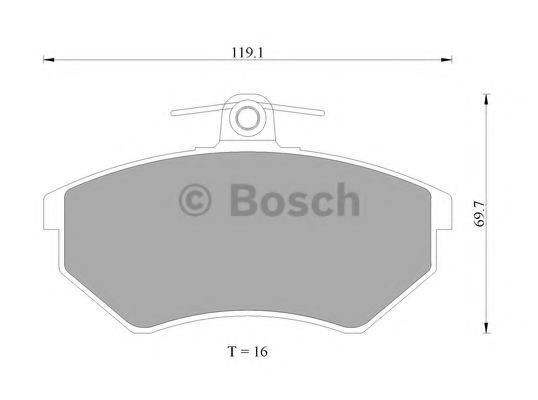 BOSCH 0986AB4448 Комплект гальмівних колодок, дискове гальмо