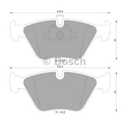 BOSCH 0986AB4464 Комплект гальмівних колодок, дискове гальмо