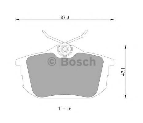 BOSCH 0986AB4466 Комплект гальмівних колодок, дискове гальмо