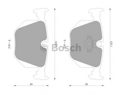 BOSCH 0986AB4472 Комплект гальмівних колодок, дискове гальмо