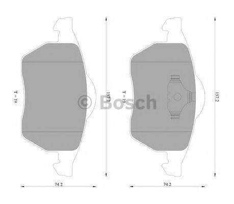 BOSCH 0986AB4550 Комплект гальмівних колодок, дискове гальмо