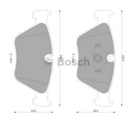 BOSCH 0986AB4576 Комплект гальмівних колодок, дискове гальмо