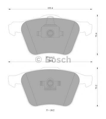 BOSCH 0986AB4579 Комплект гальмівних колодок, дискове гальмо