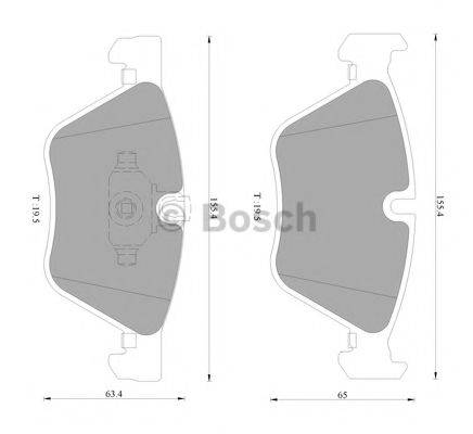 BOSCH 0986AB4585 Комплект гальмівних колодок, дискове гальмо