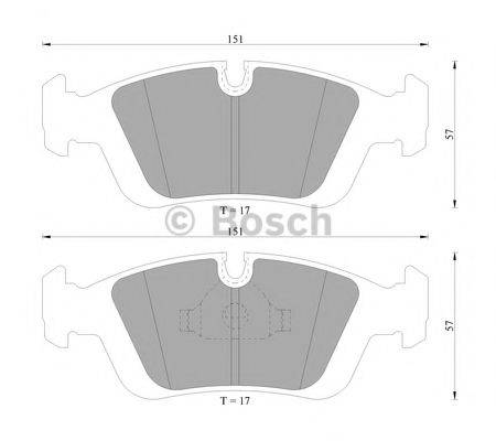 BOSCH 0986AB4727 Комплект гальмівних колодок, дискове гальмо