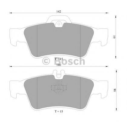 BOSCH 0986AB4980 Комплект гальмівних колодок, дискове гальмо