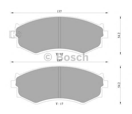 BOSCH 0986AB9036 Комплект гальмівних колодок, дискове гальмо