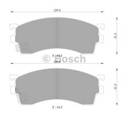 BOSCH 0986AB9061 Комплект гальмівних колодок, дискове гальмо