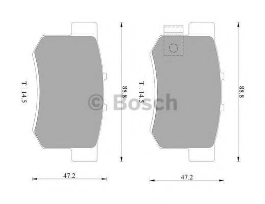 BOSCH 0986AB9062 Комплект гальмівних колодок, дискове гальмо