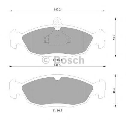 BOSCH 0986AB9066 Комплект гальмівних колодок, дискове гальмо