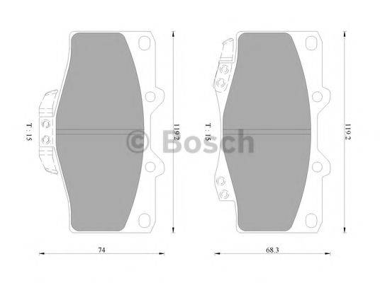 BOSCH 0986AB9154 Комплект гальмівних колодок, дискове гальмо