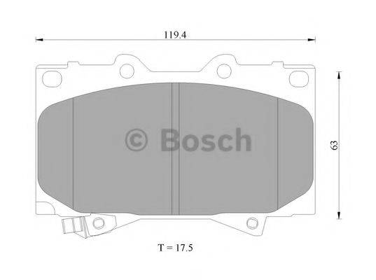 BOSCH 0986AB9174 Комплект гальмівних колодок, дискове гальмо