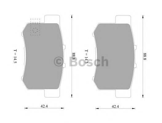 BOSCH 0986AB9197 Комплект гальмівних колодок, дискове гальмо