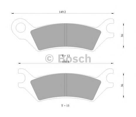 BOSCH 0986AB9215 Комплект гальмівних колодок, дискове гальмо