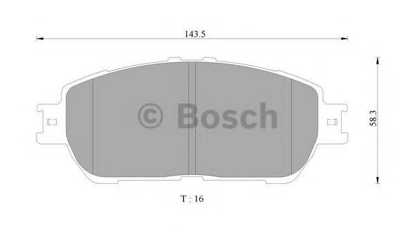 BOSCH 0986AB9341 Комплект гальмівних колодок, дискове гальмо