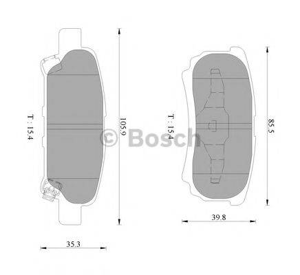 BOSCH 0986AB9374 Комплект гальмівних колодок, дискове гальмо