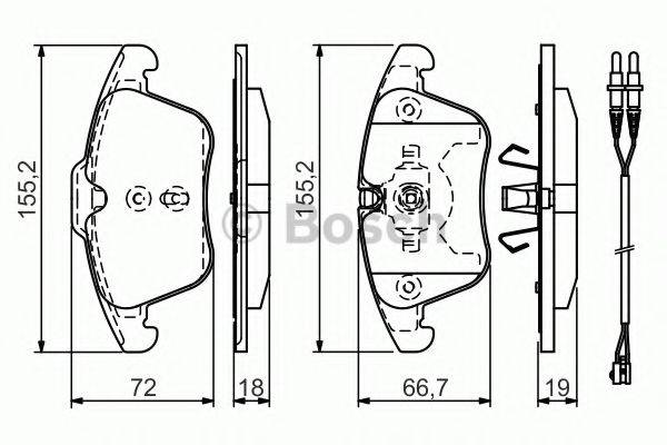 BOSCH 0986TB3169 Комплект гальмівних колодок, дискове гальмо