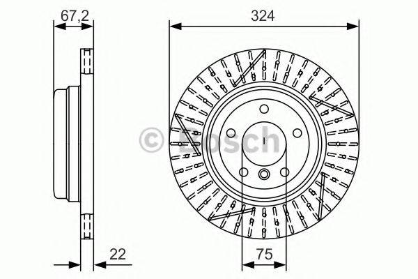 BOSCH 0986479A78 гальмівний диск