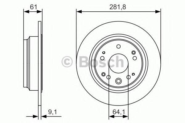 BOSCH 0986479A91 гальмівний диск