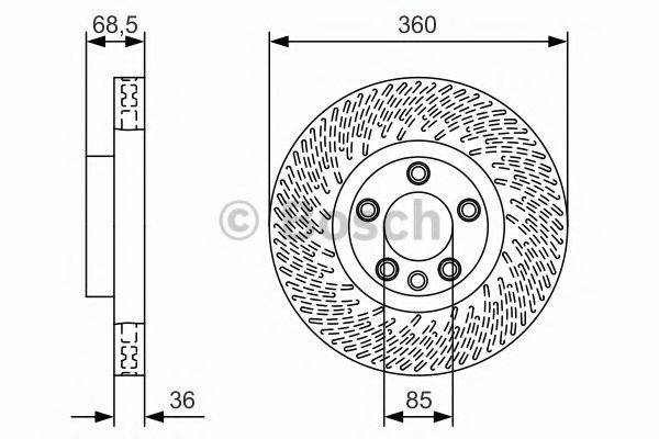 BOSCH 0986479B12 гальмівний диск