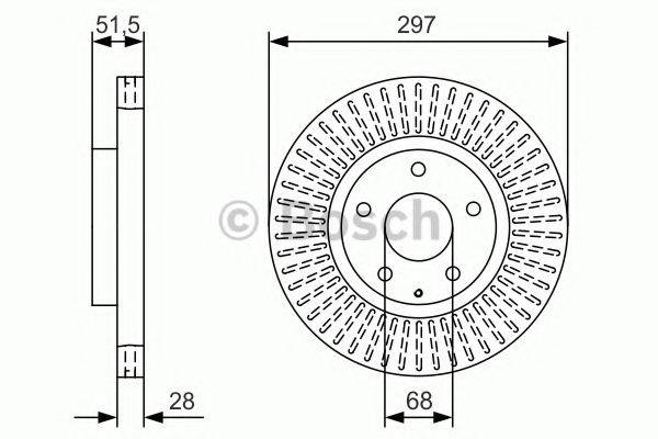 BOSCH 0986479B15 гальмівний диск