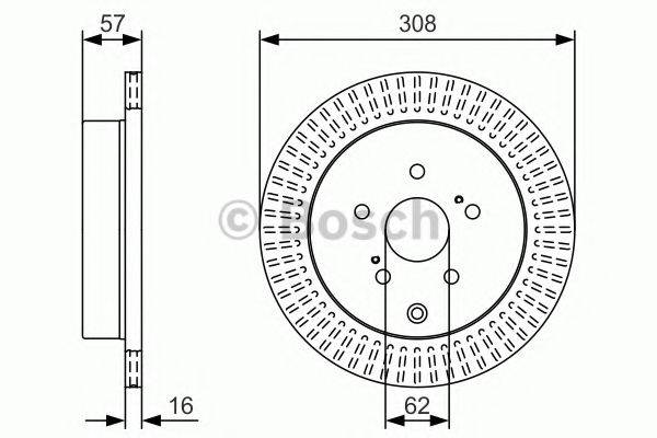 BOSCH 0986479T16 гальмівний диск