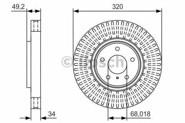 BOSCH 0986479T32 гальмівний диск