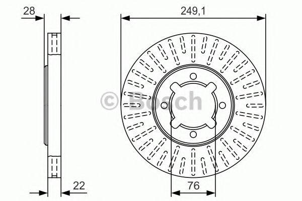 BOSCH 0986479T73 гальмівний диск