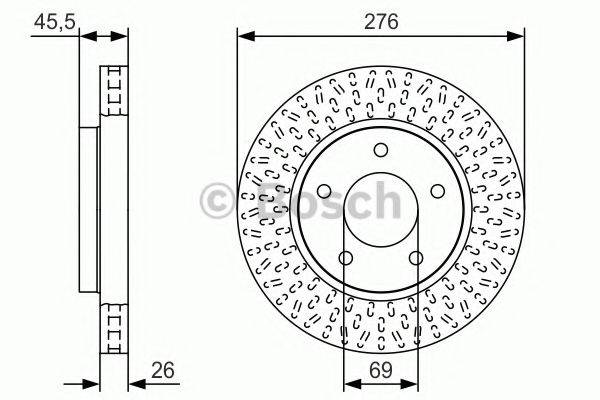 BOSCH 0986479U40 гальмівний диск