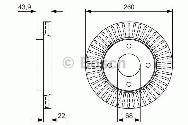 BOSCH 0986479U61 гальмівний диск