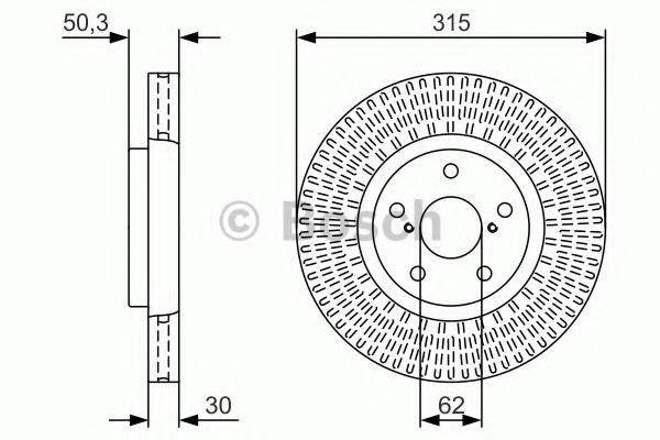 BOSCH 0986479U77 гальмівний диск