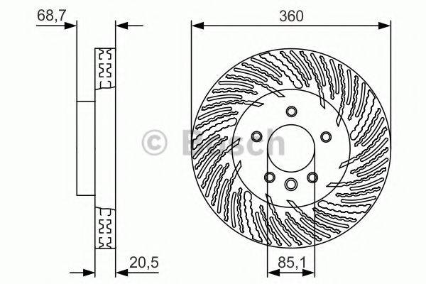 BOSCH 0986479V03 гальмівний диск