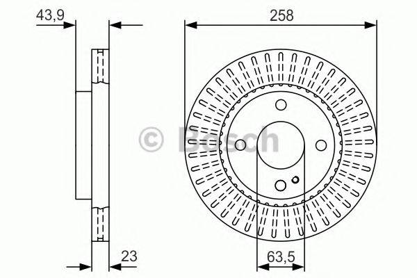 BOSCH 0986479V27 гальмівний диск