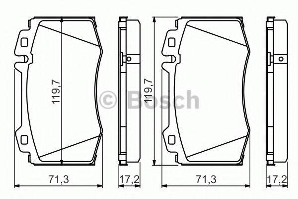 BOSCH 0986494576 Комплект гальмівних колодок, дискове гальмо