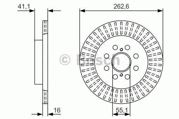 BOSCH 0986479V35 гальмівний диск