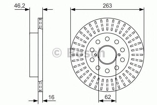 BOSCH 0986479V42 гальмівний диск