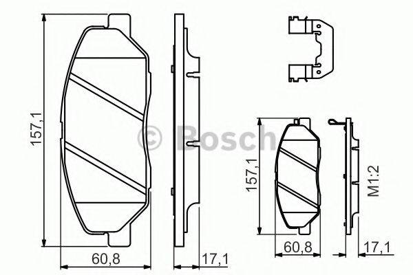 BOSCH 0986494631 Комплект гальмівних колодок, дискове гальмо