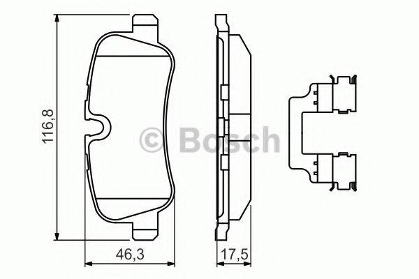 BOSCH 0986494636 Комплект гальмівних колодок, дискове гальмо