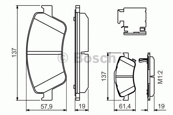 BOSCH 0986494638 Комплект гальмівних колодок, дискове гальмо