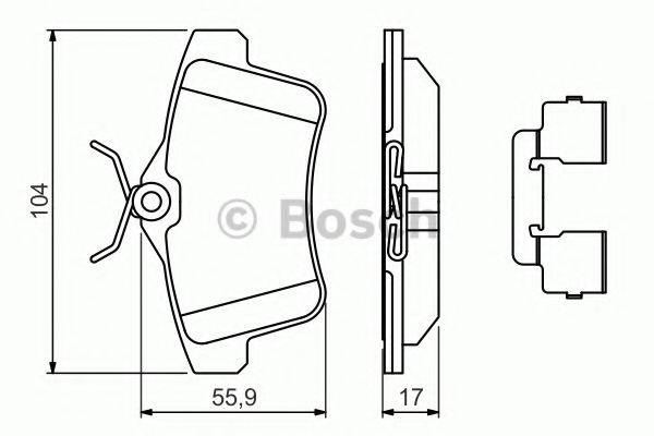 BOSCH 0986494640 Комплект гальмівних колодок, дискове гальмо