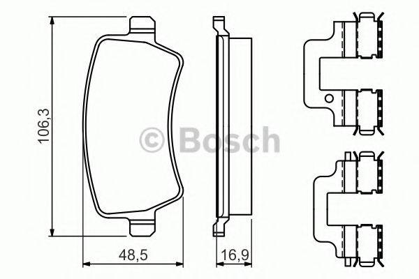 BOSCH 0986494641 Комплект гальмівних колодок, дискове гальмо