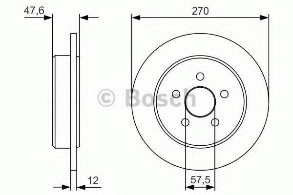 BOSCH 0986479V43 гальмівний диск