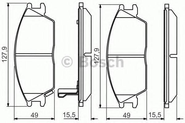 BOSCH 0986495221 Комплект гальмівних колодок, дискове гальмо