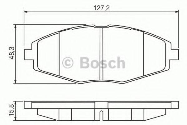 BOSCH 0986495224 Комплект гальмівних колодок, дискове гальмо