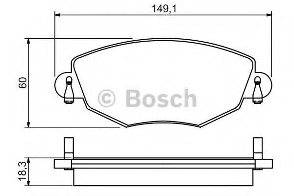 BOSCH 0986495230 Комплект гальмівних колодок, дискове гальмо