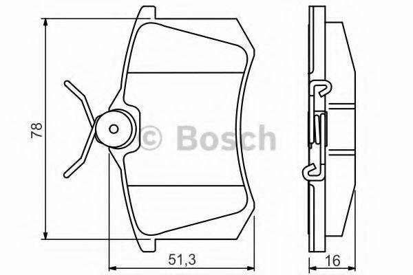 BOSCH 0986495231 Комплект гальмівних колодок, дискове гальмо