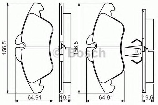 BOSCH 0986495245 Комплект гальмівних колодок, дискове гальмо