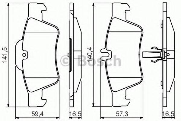 BOSCH 0986495248 Комплект гальмівних колодок, дискове гальмо